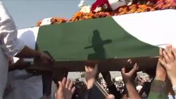CLEAN : Huge turnout at Pakistani singer's funeral after plane crash News Clip