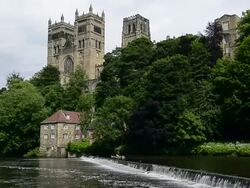General Views of Durham Cathedral Stock Footage
