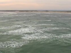 WS AERIAL View of Cape Hatteras National Seashore / North Carolina, United States Stock Footage