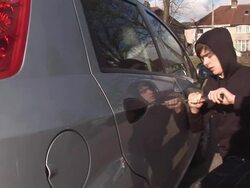 Car thief / Hoody - HD &amp; PAL Stock Footage