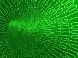 Data Tunnel #1 green HD Stock Footage