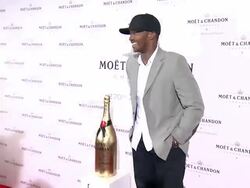 Anthony Mackie at Moet & Chandon Celebrates Its 270th Anniversary with New Global Ambassador International Tennis Champion, Roger Federer Stock Footage