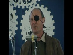 SYND 31-1-73 ISRAELI DEFENCE MINISTER MOSHE DAYAN TALKS IN JERUSALEM News Clip