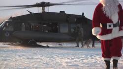 Santa gets chopper ride to remote Alaska village Instructional Video