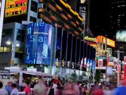 TIME LAPSE, People Traffic, Times Square, New York Stock Footage