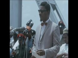 SYND 27/3/70 THE FORMAL REOPENING OF THE VITAL ONITSHA BRIDGE LINKING EAST AND WEST NIGERIA ACROSS THE RIVER NIGER News Clip