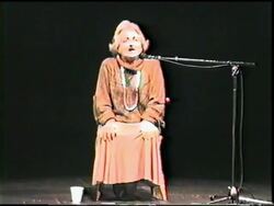 Betty Friedan speaks about her youth and feminism Stock Footage