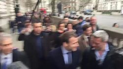 Emmanuel Macron on London Walkabout News Clip