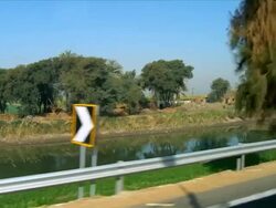 WS POV View of canal along nile valley / Luxor, Egypt Stock Footage