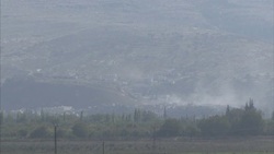 Fighting in Syria viewed from Turkish side of the border News Clip