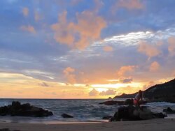 Sunset over the beach timelapse Stock Footage