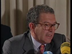 USA: SPANISH DEFENCE MINISTER EDUARDO SERRA IRAQ PRESS CONFERENCE News Clip