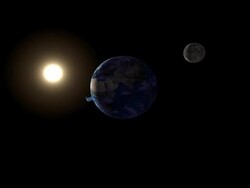 Earth and moon movement Stock Footage