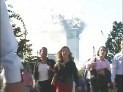 Terrorist attack on the World Trade Center Stock Footage