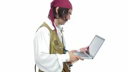 Internet pirate preparing a new attack. Stock Footage