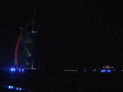 Dubai Stock Shots at Night News Clip