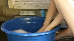 Hand woman washing clothes Stock Footage