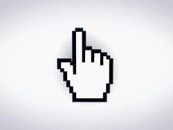 Internet Web browser hand pointer icon Stock Footage