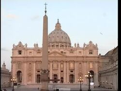 Daylight in square, morning newspapers, pilgrims sleepover News Clip