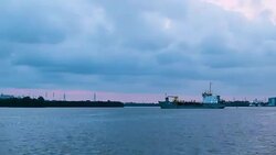 4k timelapse Cargo Ship Stock Footage