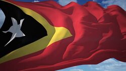 Flag of East Timor Stock Footage