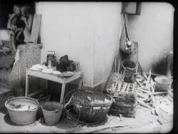 Mrs. Johnson talks about the real situation in a women's camp Stock Footage