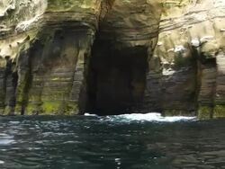 Sea kayaking the La Jolla Caves Stock Footage