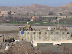 WS View of rural village / Musa Qala, Helmand Province, Afghanistan. Stock Footage