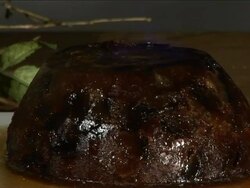 Christmas Pudding 1 Stock Footage