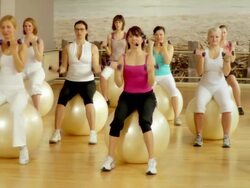 HD DOLLY: Women Exercising Stock Footage