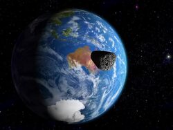 Meteoroid headed to Australia Stock Footage