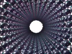 Looping nanotub, POV zooming along Stock Footage