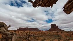 View of Mounument Valley in Navajo Indian Reservation Stock Footage