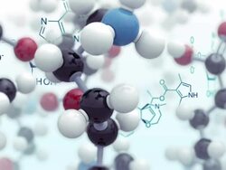 Chemical background. White version. Loop Stock Footage