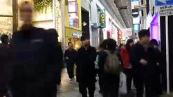 People at Dotonbori Street Night, Osaka, Japan Timelapse Stock Footage