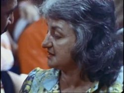 Feminist author Betty Friedan speaks to well-wishers. News Clip