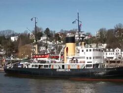 MS POV View of boat standing at tugboat station / Hamburg, Hamburg, Germany Stock Footage