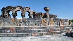 Zvartnots Cathedral Stock Footage