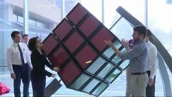 US university students unveil giant RubikÃ¢Â€Â™s Cube News Clip
