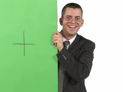 HD: Businessman With A Board Stock Footage