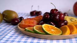 mixed fruit on the table Stock Footage