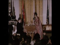 SYND 9-3-74 NIXON ACCOMPANIES SINGER PEARL BAILEY AT THE PIANO News Clip