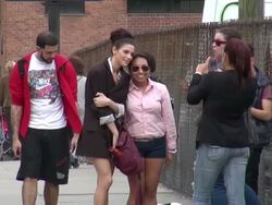 Ashley Greene on location for 'Americana' Stock Footage