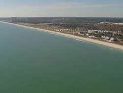 WS AERIAL View of beach / South Carolina, United States Stock Footage