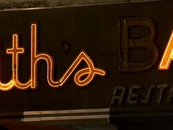 Detail shot of blinking neon in New York Stock Footage