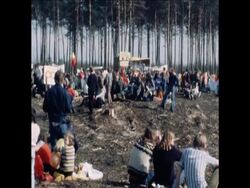 SYND 13 3 77 DEMONSTRATION AGAINST NUCLEAR DUMPING GROUND News Clip