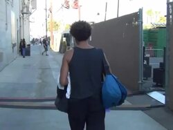 Queens of the Stone Age arrive to Jimmy Kimmel Stock Footage