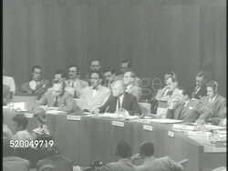 1950: UNITED NATIONS SECURITY COUNCIL: ** VS Soviet Ambassador Yakov Malik speaking (SOT) to council during session (translator), U.S. Ambassador Warren Austin responding (SOT), about America's involvement in the Korean War. Instructional Video