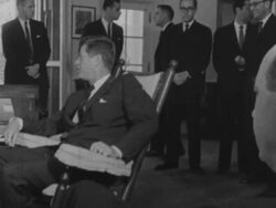 JFK works in his office Stock Footage