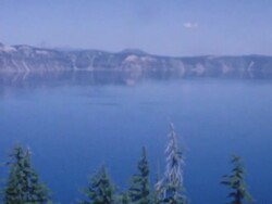 Visiting Crater Lake Stock Footage
